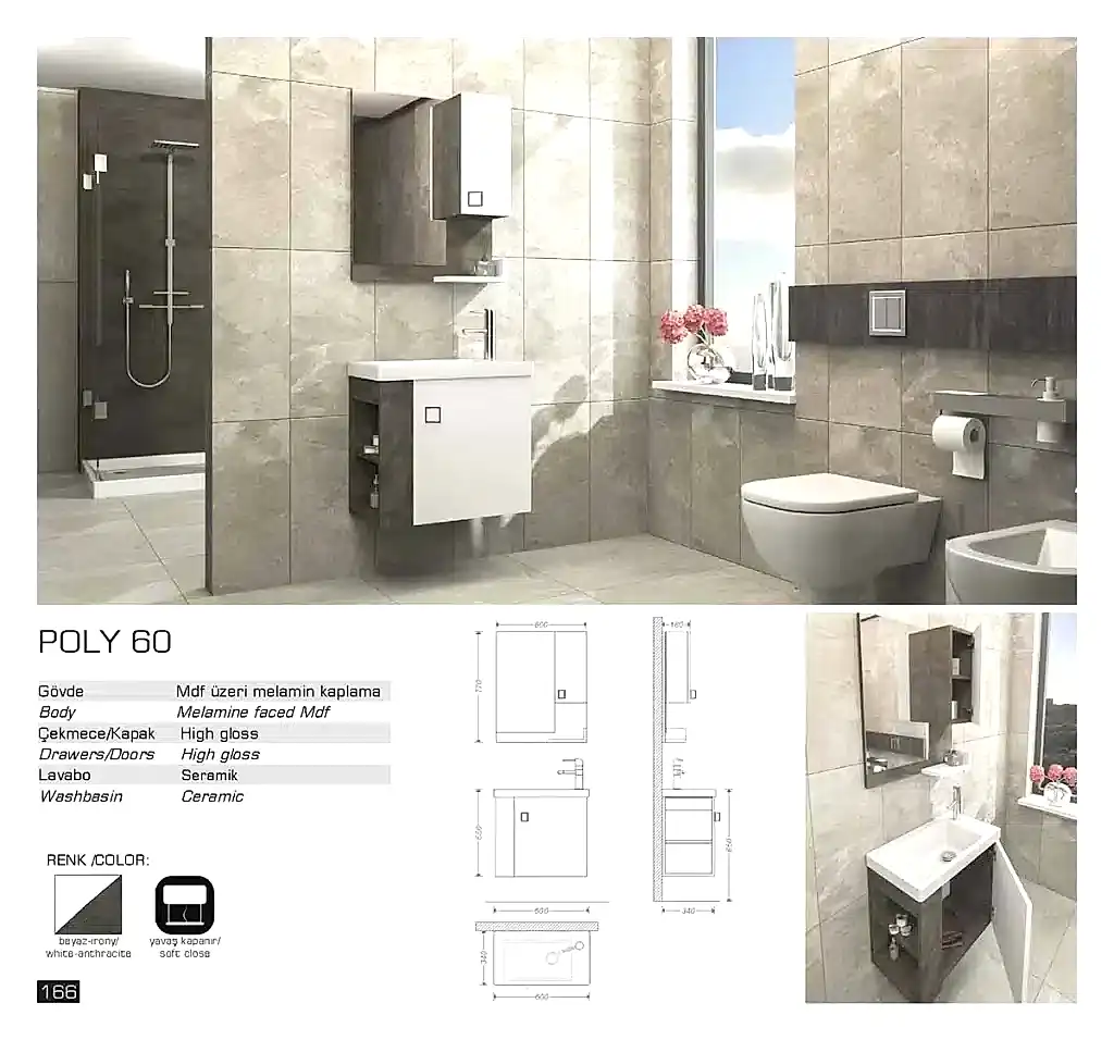 classic poly banyo mobilyası