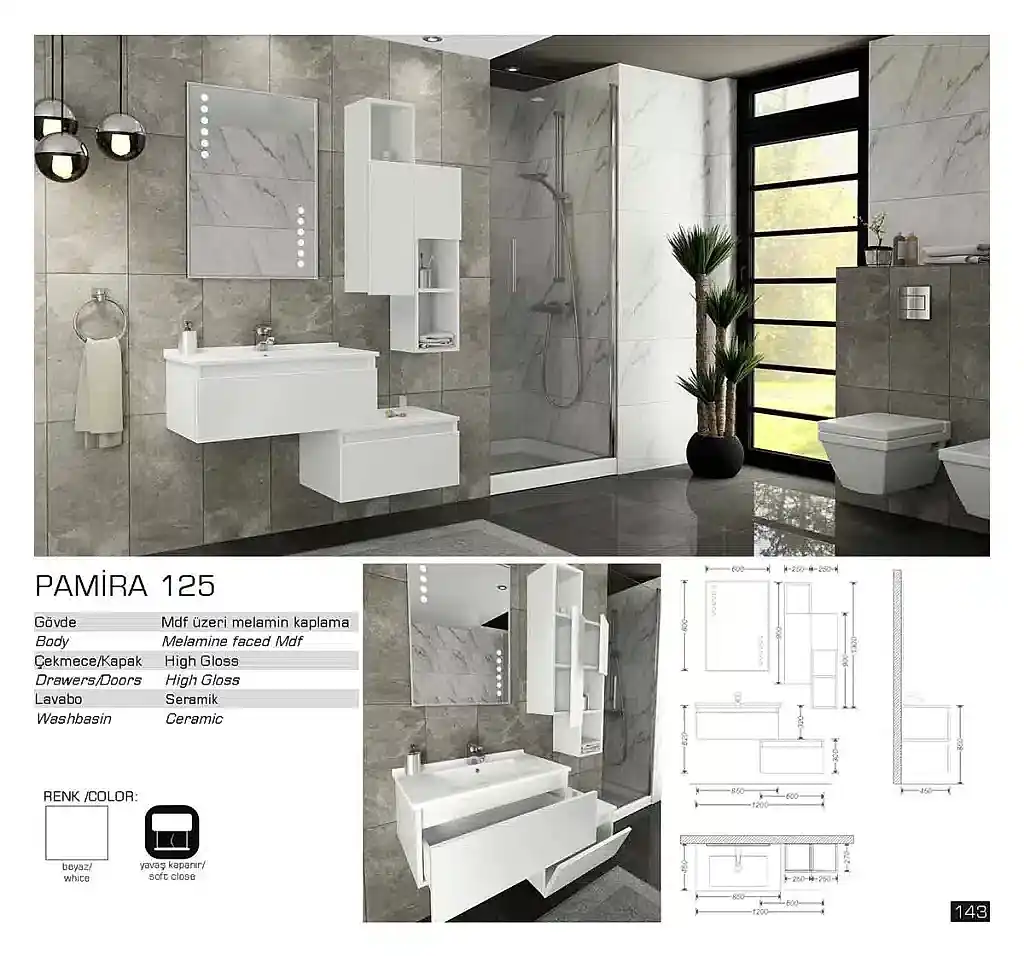 lux pamira banyo mobilyası