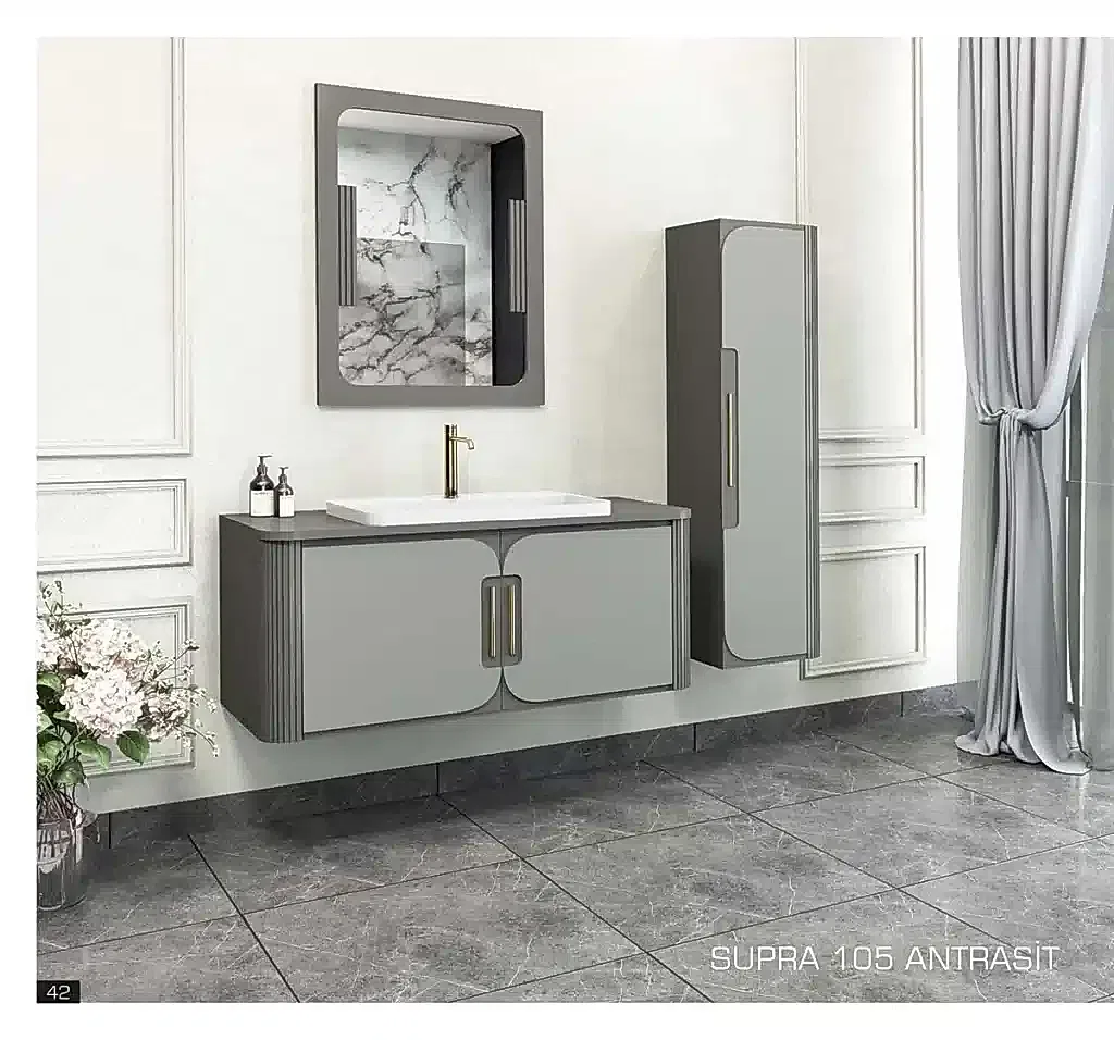 premium supra banyo mobilyası antrasit