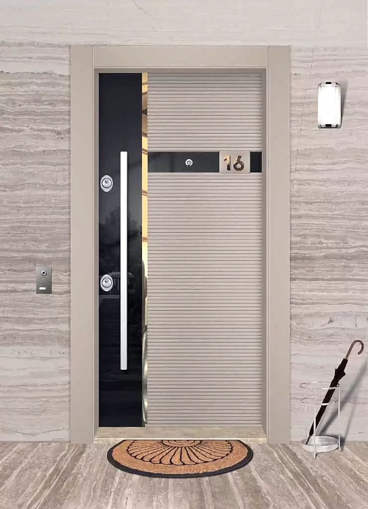 Aluks pvc çelik kapı