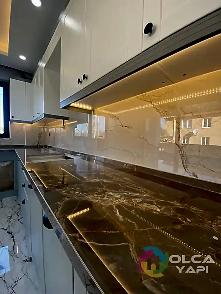 iznik villa mutfak tadilati porselen tezgah